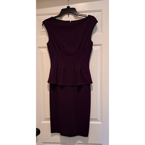 American Living Womens Purple Peplum Party Cocktail Dress Size 4 - Picture 1 of 5
